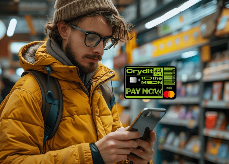 A frustrated person holding a smartphone with a cryptocurrency wallet app open