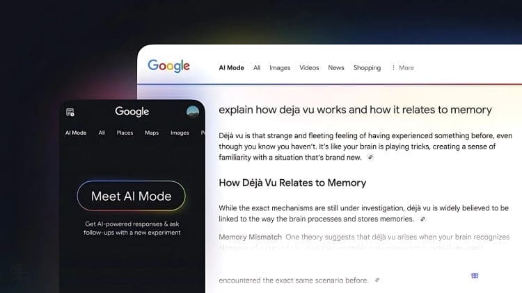 Google AI Mode Interface Example