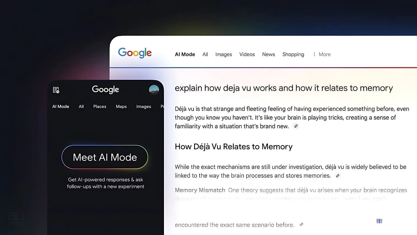 Google AI Mode Interface Example