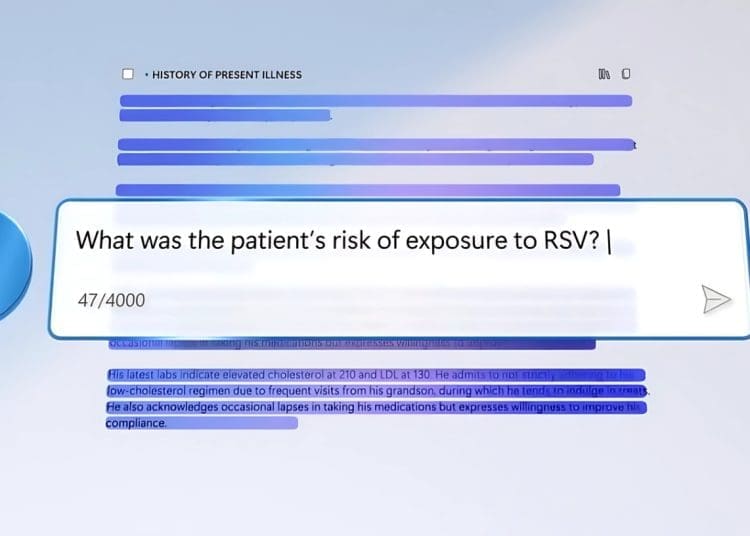 Microsoft Dragon Copilot AI assistant in healthcare setting