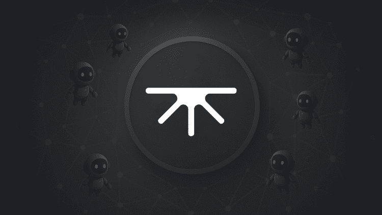 Thirdfy logo surrounded by dark gray AI agent bots in a futuristic network background, symbolizing intelligent automation in decentralized finance.