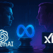 Illustration of OpenAI, Meta, and Elon Musk in a $97B AI legal battle