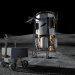 Artist’s concept of Blue Origin’s Blue Moon MK1 lander and NASA’s VIPER rover on the Moon’s south pole