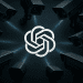 The OpenAI logo encircled by intimidating surveillance cameras with beams of light focused on it, symbolizing scrutiny over AI safety and child protection.