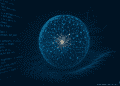 A 3D neural network sphere with flowing code and circuitry, representing Anthropic’s Opus 4.5 AI advancements in coding and long-context memory.