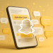 Digital illustration of Snapchat-inspired public chat interface with floating message bubbles and a ‘Join the Chat’ button, representing Topic Chats.