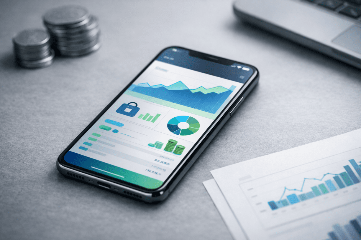 Apple developer agreement update showing in-app revenue deductions and app earnings analytics on a smartphone dashboard