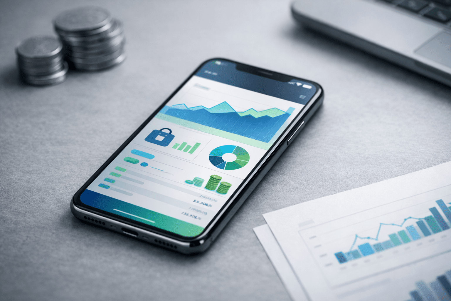 Apple developer agreement update showing in-app revenue deductions and app earnings analytics on a smartphone dashboard