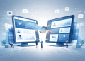 Illustration representing the Coursera and Udemy $2.5 billion merger in online education and AI-driven learning platforms