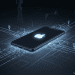 Abstract illustration showing a smartphone disrupting precise cellular location tracking through hardware-level privacy protection.