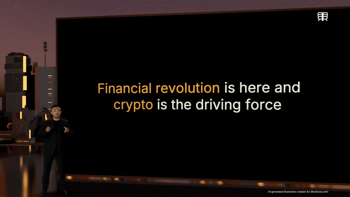 A 3D architectural diagram visualizing Bybit's "ALL IN ONE" unified financial ecosystem. It illustrates the integration of three sectors: "Real-World Finance" (Banking, Fiat, Cards/Pay), central "Crypto" services (Spot, Derivatives, CFD/Stocks, RWA, Wealth), and "Real-World Outcomes" (Off-ramp, Bill Payments).