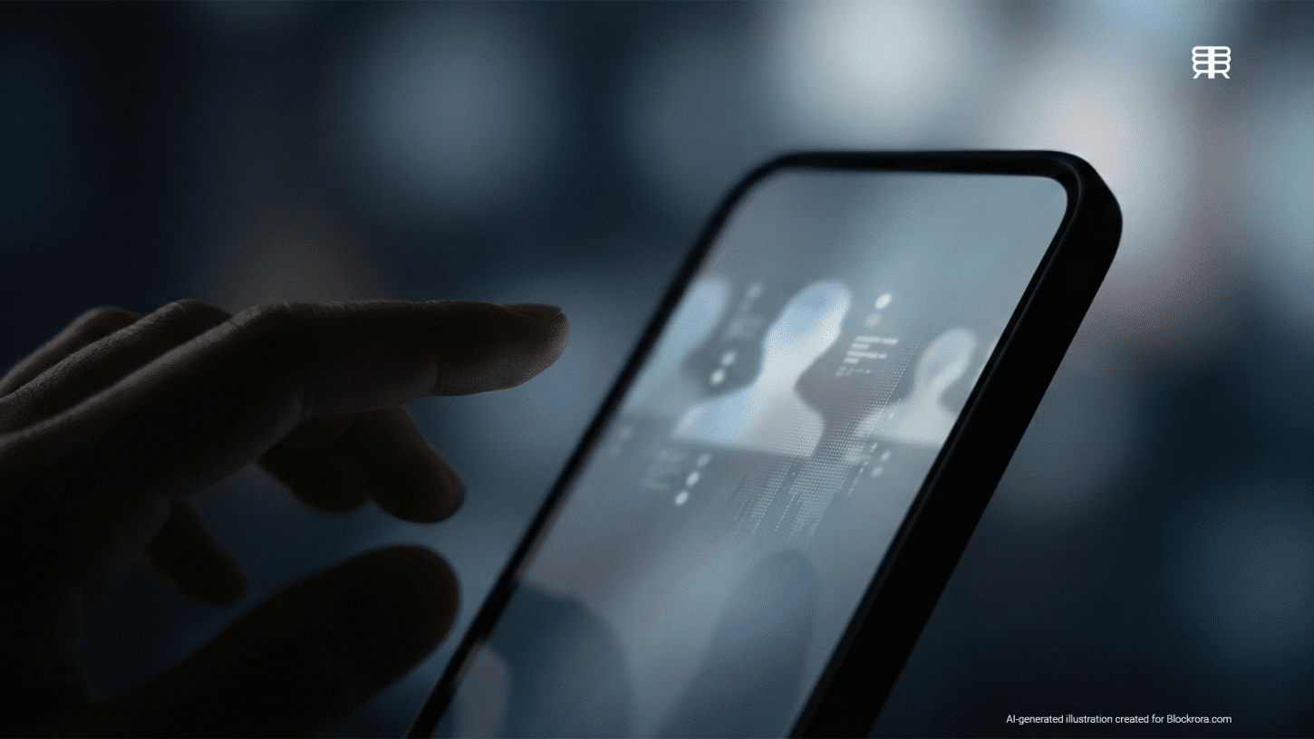 Teen access to AI characters restricted on Meta platforms, shown through a smartphone interface with fading AI avatars.