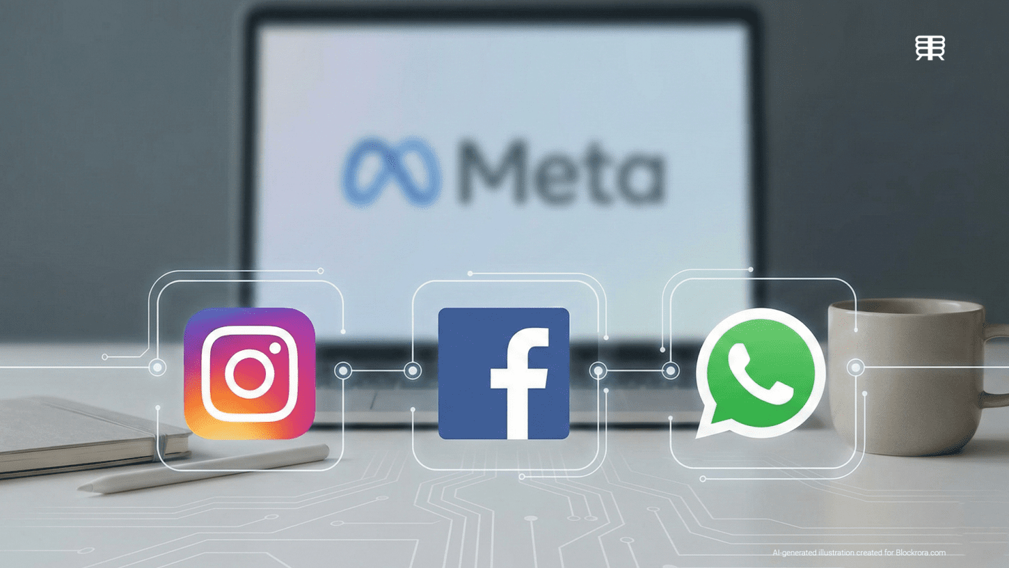 Meta logo with Instagram, Facebook and WhatsApp icons representing planned subscription feature testing