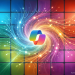 Abstract editorial visual of the Microsoft Copilot logo integrated with a vibrant grid background representing the Wave 3 AI agent evolution.