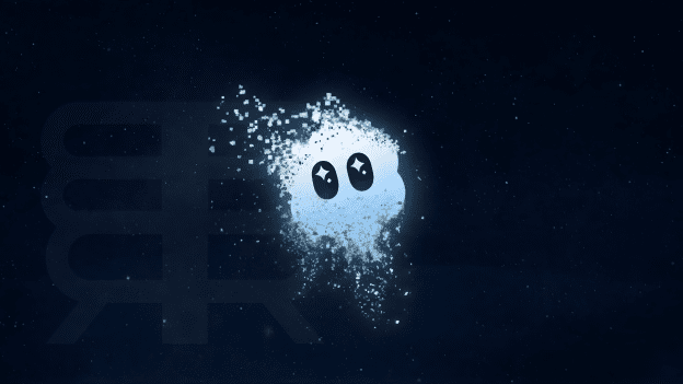 The OpenAI Sora cloud logo dissolving into pixels against a dark starry background, representing the app shutdown.
