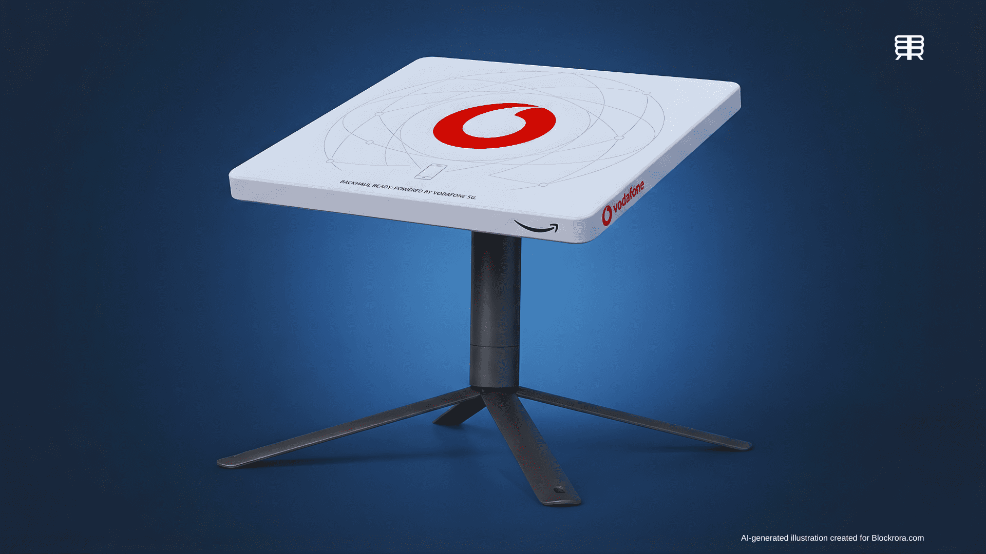 Vodafone and Amazon Project Kuiper satellite terminal for 5G backhaul connectivity.