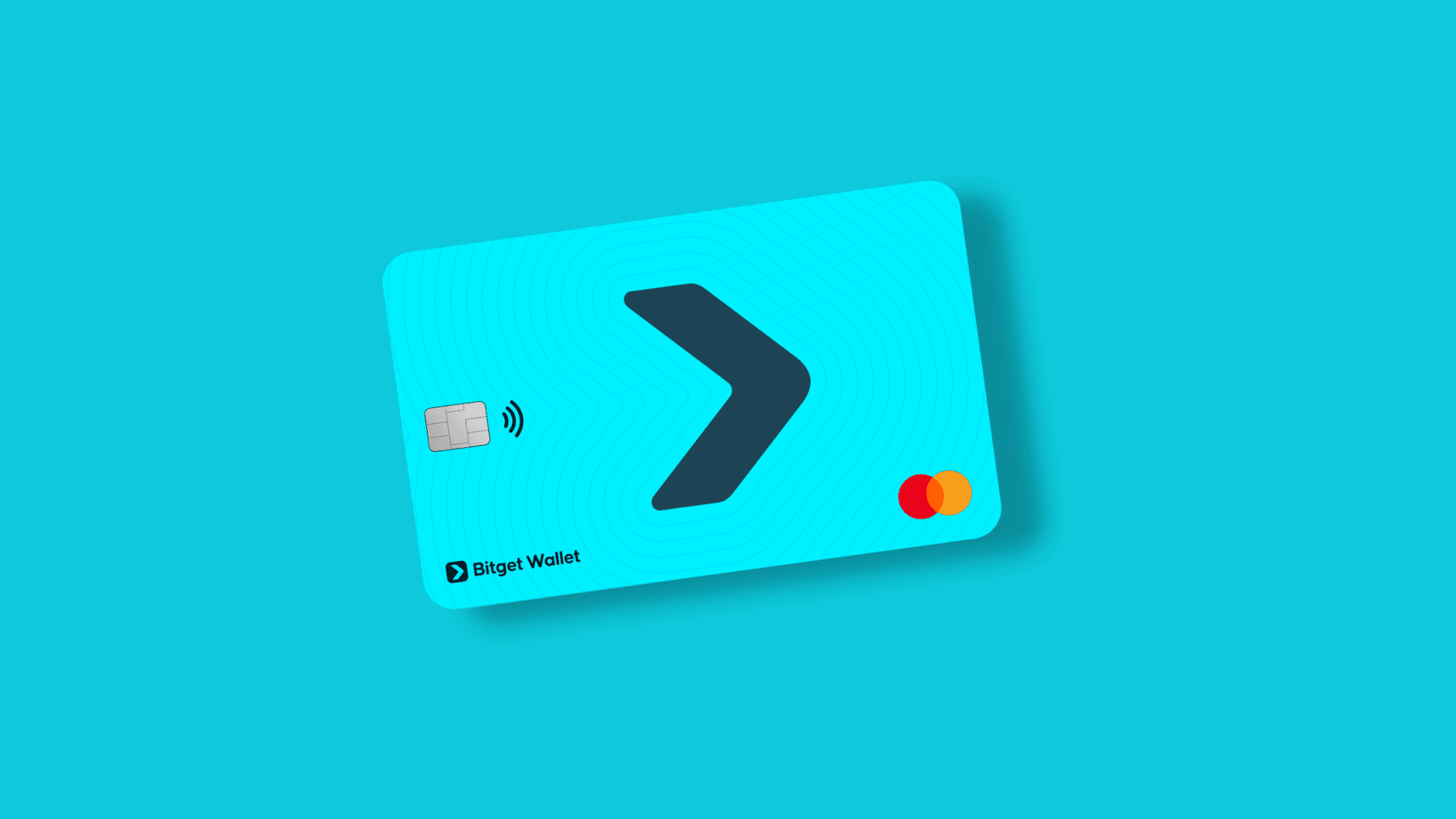 A minimalistic 3D render of a teal Bitget Wallet card positioned over a 3D map of Africa, representing PayFi and crypto commerce in South Africa.