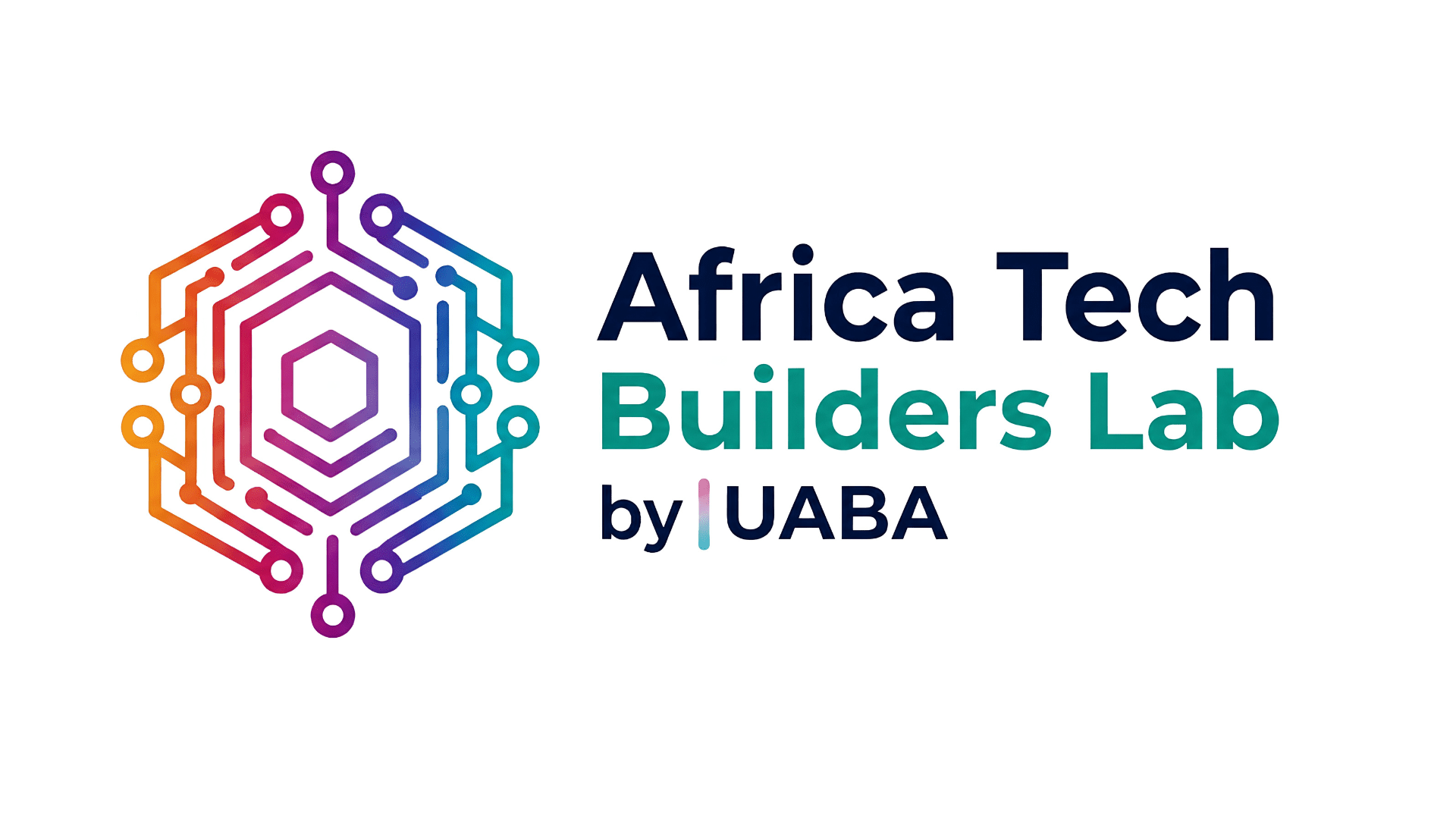 Africa Tech Builders Lab by UABA official logo, featuring black and yellow emblem on white background.