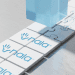 A minimalistic 3D architectural concept showing NALA logo tiles forming a foundation for stablecoin payments infrastructure.
