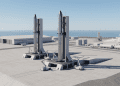 SpaceX Starship rockets being prepared for rapid, high-frequency launch operations at a launch facility.