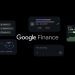 The Google Finance logo, surrounded by elements of the user interface