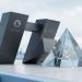 Minimalist editorial 3D rendering featuring monolithic structures representing Stripe and Advent positioned alongside a glass pyramid for PayPal, symbolising a major fintech acquisition.